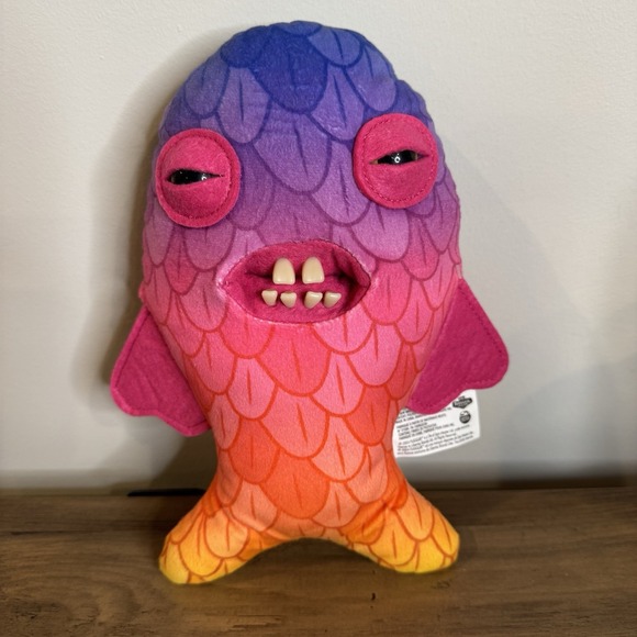 Fuggler Other - Fuggler Neon Ombre Fish Plush Weirdcore Creepy Cute Monster 10" New WOB